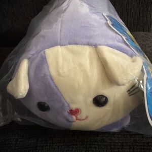 Buddy on the Go - Purple and Cream Cat Plush Toy